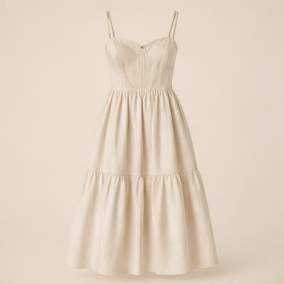 Vestido Linho Natural